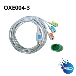 Cabo de ECG IPMOX 3 vias modelo OXE004-3 compatível com tecnologia COMEN, PROLIFE C