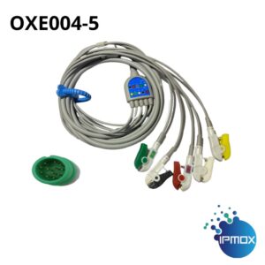 Cabo de ECG IPMOX 5 vias modelo OXE004-5 compatível com tecnologia Comen, Prolife c