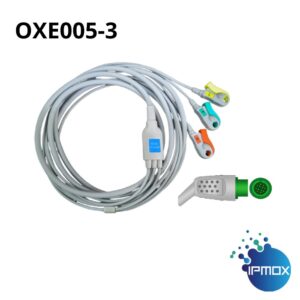 Cabo de ECG IPMOX 3 vias modelo OXE005-3 compatível com tecnologia PROLIFE T