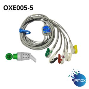 Cabo de ECG IPMOX 5 vias modelo OXE005-5 compatível com tecnologia Prolife T