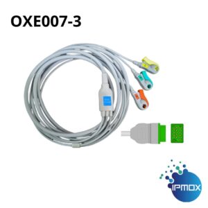 Cabo de ECG IPMOX 3 vias modelo OXE007-3 compatível com tecnologia GE