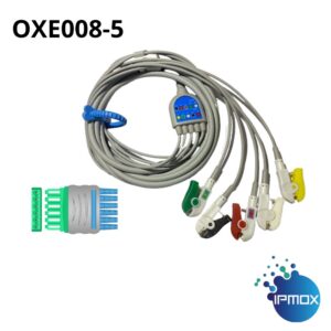 Cabo de ECG IPMOX 5 vias modelo OXE008-5 compatível com tecnologia Drager